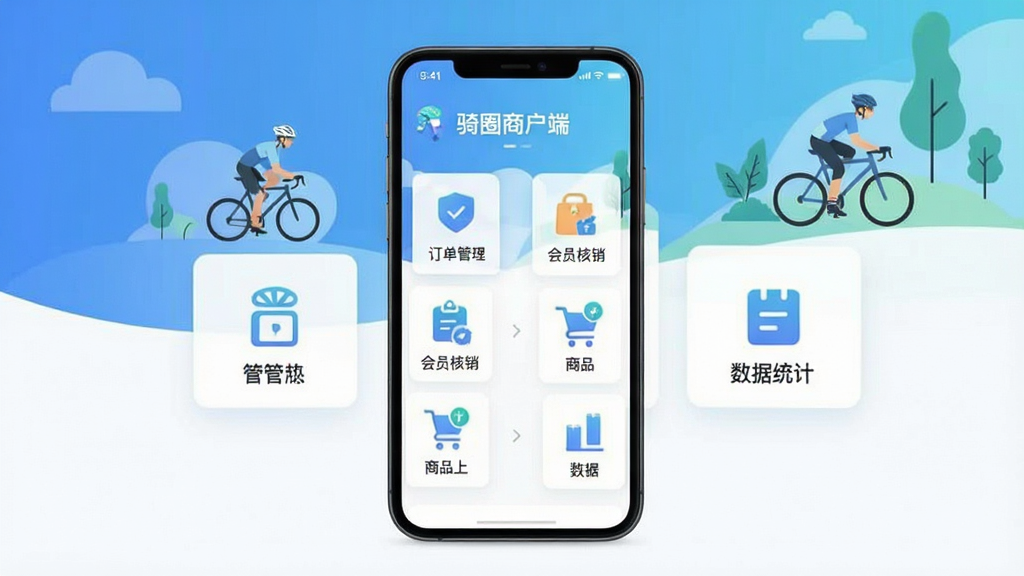 ��Ȧ�̻���Ӧ��������ȫòչʾ���ֻ���Ļ������ʾ�������ơ���Ȧ�̻��ˡ��������̼ҹ�����̨���Ǳ��̣�����������������Ա��������Ʒ�ϼܡ�����ͳ�ƵȺ��Ĺ������ͼ�꣬����������ˬ�����׽���ɫ������Ԫ�ز廭���ִ���ƽ��UI��ƣ����ּ�����������ֱ�ǩ��ȷ�����ʸɾ��޶���Ԫ��