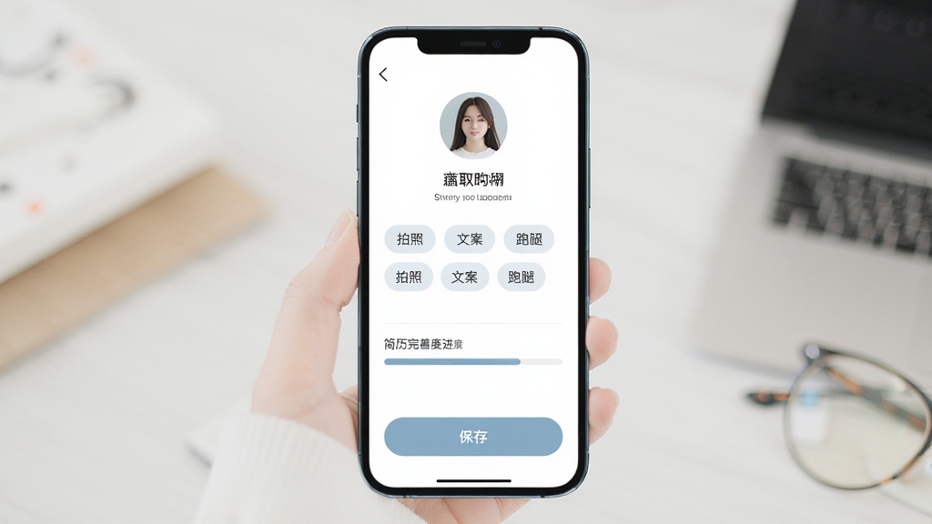 ƴ��ְ��������ҳ�棬����չʾ�ֻ���Ļ�ϵĸ�������ҳ�棬����ͷ���ǳơ����ܱ�ǩ������ʾ�����ѡ��ǩ�����ա��İ������ȣ��·��м������ƶȽ��������ײ��б��水ť���������࣬��ɫ��ͣ������������޶���Ԫ��