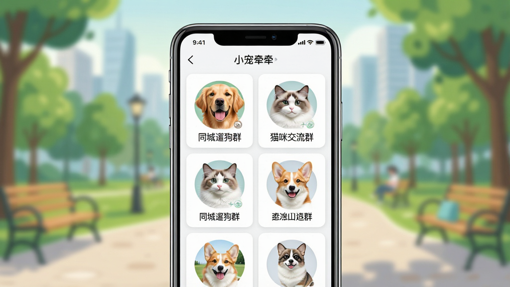 һ��չʾ��С��ǣǣ��APP�罻Ȧ�����ͼƬ�������������ֻ���Ļ����Ļ����ʾ�������Ⱥ�鿨Ƭ����Ƭ���н�ë����żè���»��ȳ���ͷ���Ա��С�ͬ���޹�Ⱥ����è�佻��Ⱥ�������ֱ�ǩ��������ģ���ĳ��й�԰����������������죬���ּ�࣬���ʸɾ����޶���Ԫ��