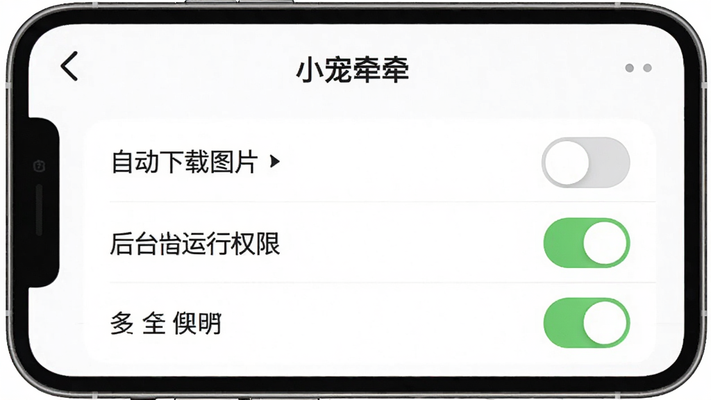 һ��չʾ��С��ǣǣ��APP�������ý����ͼƬ���ֻ���Ļ����ʾ���ֿ���ѡ��硰�Զ�����ͼƬ�����ڹر�״̬������̨����Ȩ�ޡ����ڿ���״̬�������������������ֹ���������࣬���ʸɾ����޶���Ԫ��