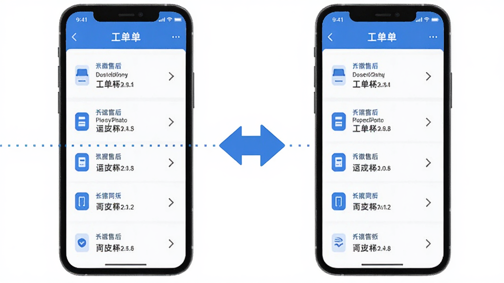 ΢�ۺ���豸Эͬʾ��ͼ�������������ֻ�������ʾͬһ�����б����м���ͬ����ͷͼ�����ӣ��ֻ���Ļ����һ�£�������࣬��������ͬ�����������ɫ����ƽ����񣬻�������