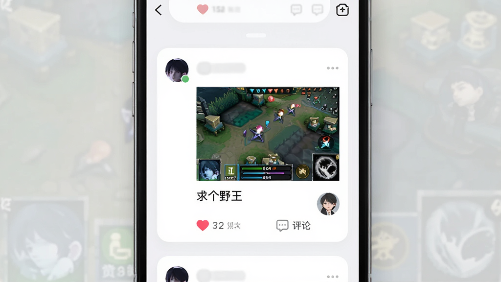 һ��չʾ��㿪�ڶ�̬�㳡�����ͼƬ�������������ֻ���Ļ����Ļ����ʾ���û������Ķ�̬��Ƭ����Ƭ������Ϸս����ͼ�����֡����Ұ�������û�ͷ�񣬿�Ƭ�·��е�������ͼ�꣬��Ļ������ǳɫ����Ƭ�ǰ�ɫ����������罻�������������ɾ����޶���Ԫ�أ��Ű����룬����ͻ�������־��У�ϸ��Բ��
