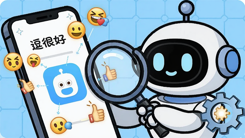 һ����ͨ����AI�����������÷Ŵ󾵲鿴�ֻ���Ļ�ϵġ����ܺá�App���棬��Ļ��ð�����ָ�Ц�ı�����ź͵������ƣ��������Ա���һ������ͼ������㷨�Ƽ���������ǳ��ɫ�Ƽ������񣬻��ʸɾ����޶���Ԫ��
