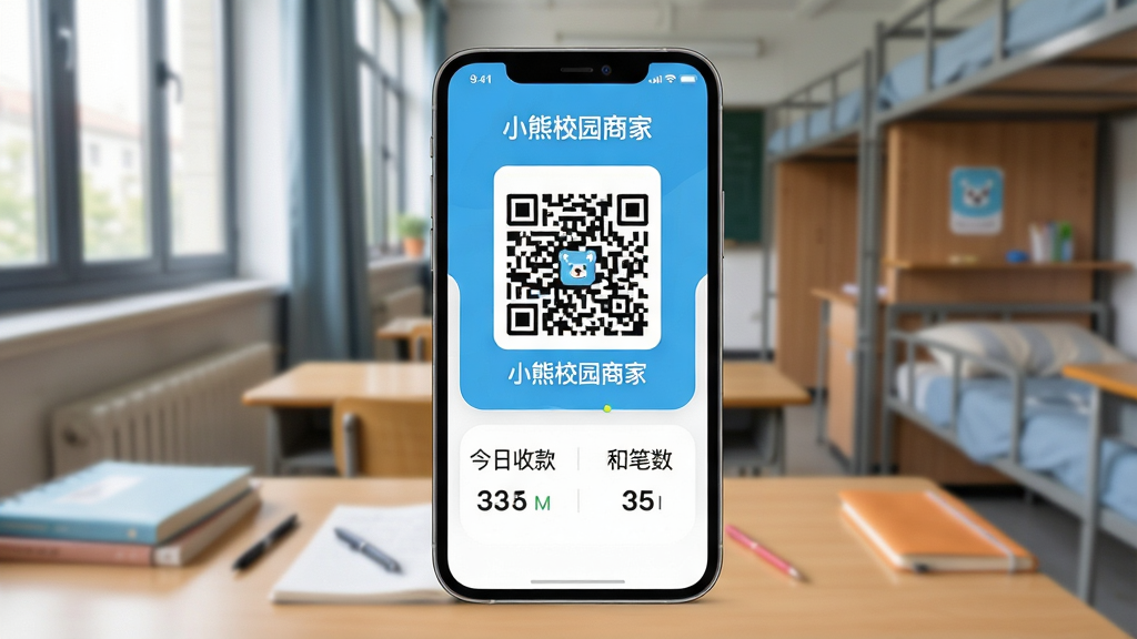 һ��չʾС��У԰�̼�App���Ľ�����ֻ���ͼ������������һ���ִ������ֻ�����Ļ��������ʾС��У԰�̼�App����ҳ�������տ��ά�롢�����տ���ͱ���ͳ�ƣ������Ǵ�ѧ���һ��������������岼�ּ�����죬����ִ���ƽ����ϸ��Բ�󣬻��ʸɾ������������޶���Ԫ�أ�ͻ����С��У԰�̼ҡ�������