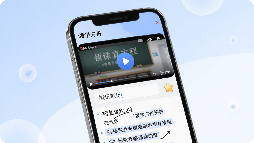 һ��չʾ����ѧ���ۡ�App�ʼǹ��ܵ��ֻ���ͼ����������һ�ογ���Ƶ�·����бʼ��������ѱ���ıʼ��б����Ա����ղ��Ǳ�ͼ�꣬��������͵�������ɫ������ͻ���������������Ű����࣬����ִ���ϸ�ھ��£����ʸɾ����޶���Ԫ��