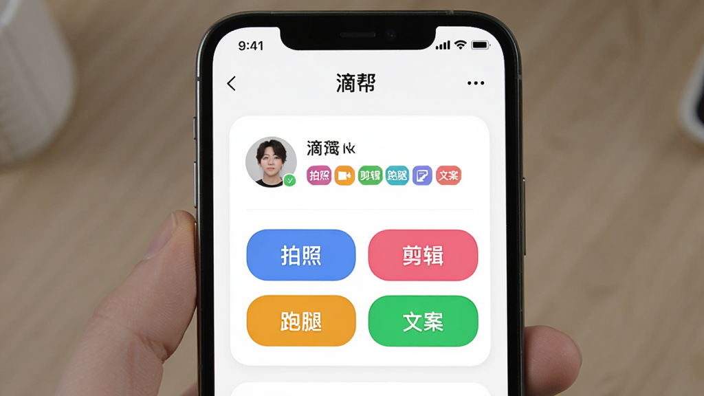 �ֻ���Ļ��ʾ���ΰApp�ĸ��˼�������ҳ�棬ҳ�����С����ա��������������ȡ����İ����Ȳ�ɫ��ǩ��ť���û�ͷ������ʾ��ѡ��ǩ������Ϊ��ɫ��Ƭʽ��ƣ������ˬ�����ʸɾ��޶���Ԫ��