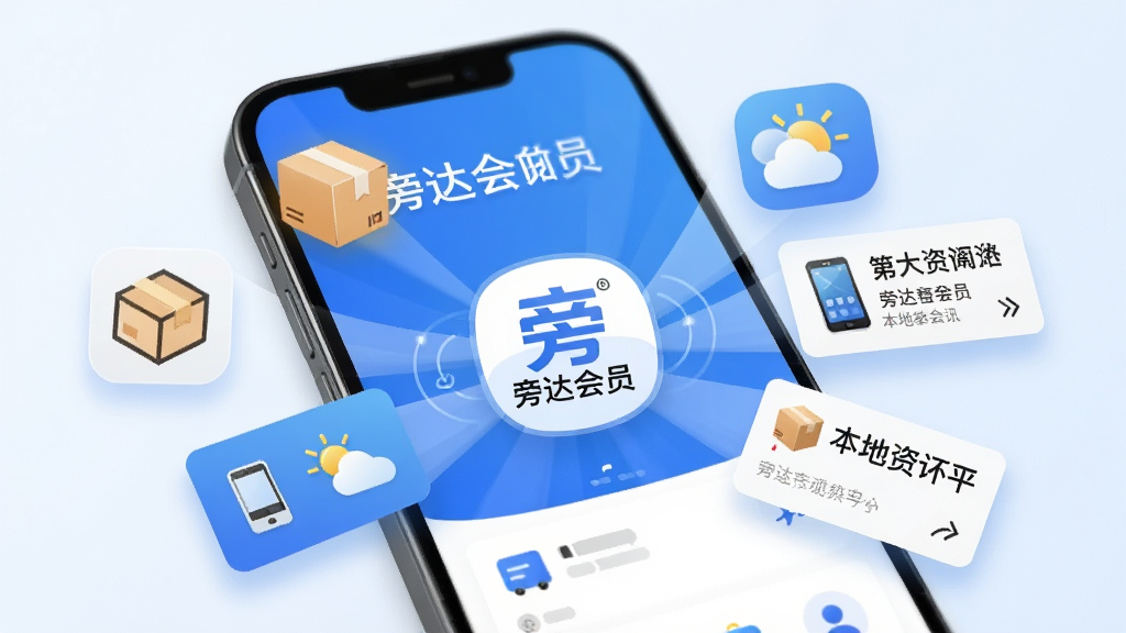�ֻ���Ļչʾ���Դ��Ա��App�Ĺ��ܾۺ�ҳ�棬������Ư���ſ��ͼ�ꡢ����ͼ�ꡢ������Ѷ��Ƭ��Ԫ�أ��ԡ��Դ��Ա��LogoΪ����������䣬ɫ��ʹ�����׽��䣬���Ƽ�������ˬ������ϸ�壬�����ұ�����