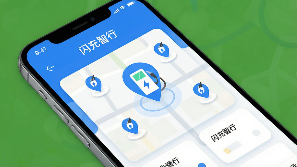 һ�������ˬ���ֻ�App����չʾ��������һ���ִ������ֻ�����Ļ����ʾ�š��������С�App�������棬������������ɫΪ����������һ����Ŀ�ĳ��׮��ͼ��λͼ�꣬��Χ�����ų��վ��ǵ㣬���ֲ��ÿ�Ƭʽ��ƣ�����ִ���ƽ����ϸ��Բ��ɾ������ʸ����޶���Ԫ��