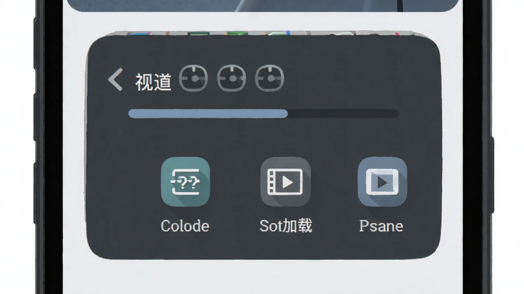 视道 播放设置面板 手机屏幕 倍速选项 字幕加载 画面比例 图标清晰 风格扁平 画质干净 无多余元素