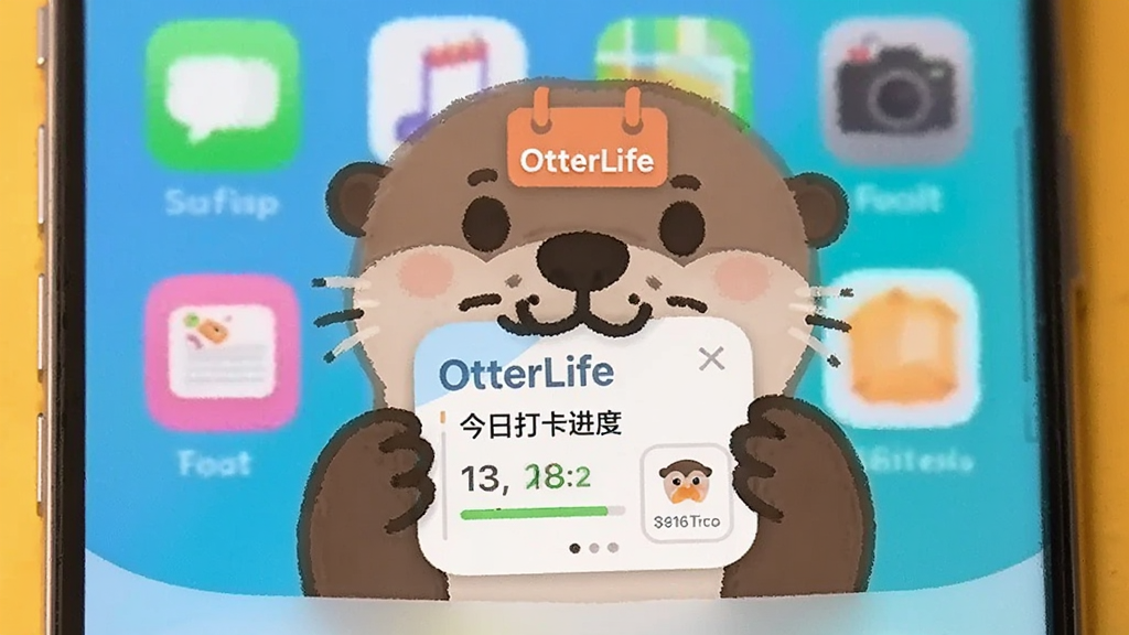 ˮ̡���ֻ���Ļ��̽��������ӣ�צ�������һ������С�����С�������ʾ��OtterLife���ͽ��մ򿨽��ȣ��������ֻ�����Ļ�ĳ��󻯳�������ƽ���ɰ���񣬹�ͼ��ˮ̡��С���Ϊ�Ӿ����ģ�ɫ���������ã����ʸɾ����޶���Ԫ��