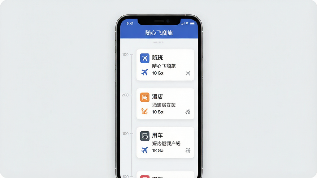 һ�š����ķ����á�App�г̹���������ֻ���ͼ���Ч��ͼ�������������ֻ���Ļ����Ļ����ʱ���᷽ʽչʾ����ĺ��ࡢ�Ƶꡢ�ó��г̿�Ƭ��ÿ����Ƭ����Сͼ��ͼ������˵����������ʾ�����ķ����á����֣�����Ϊǳ��ɫ����������ˬ�ִ����Ű����룬���ʸɾ����޶���Ԫ��