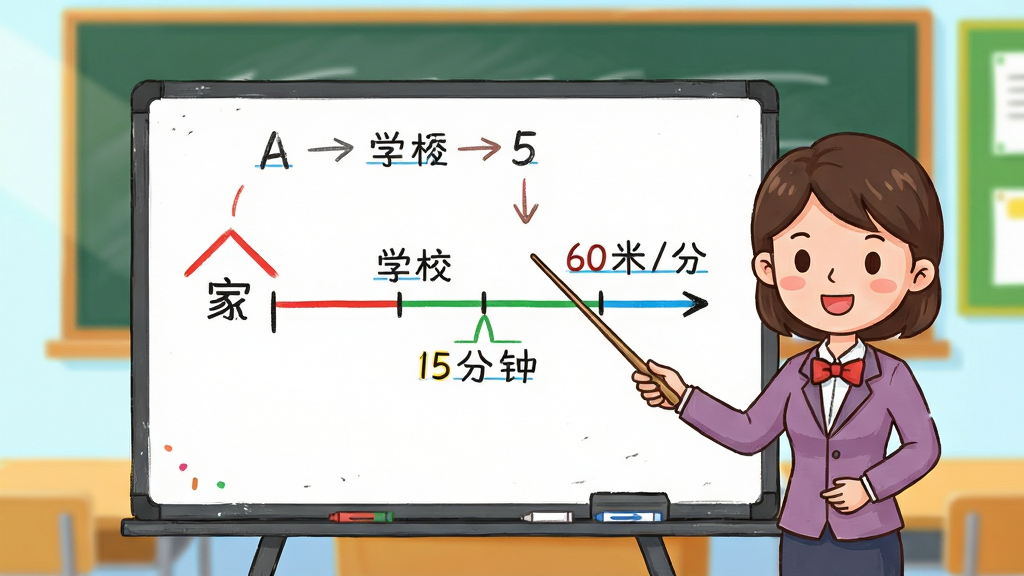 ���꼶��ѧ�ϲ�AppӦ����ͼ�⹦��չʾͼ������������һ�黭�壬�������ò�ɫ�����������г�������߶�ͼ��ͼ�б�ע�š��ҡ�����ѧУ������60��/�֡�����15���ӡ������ֱ�ǩ��һλ��ͨ��ʦ�����Ẕ̌�ָ���߶�ͼ���⣬�����������Ľ��Һڰ壬��������ˣ��Ű��߼����������ʸɾ����޶���Ԫ��