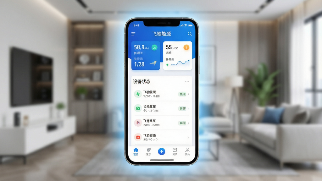 һ���ֻ���Ļ��д����Ļ����ʾ�š��ɳ���Դ��App�������棬�����ԿƼ����Ͱ�ɫΪ��ɫ������������Դ���ݸ�����Ƭ���м����豸״̬�б����ײ��е��������ֻ���Χ����͵Ĺ��Σ��������黯���ִ��Ҿӻ�����������ִ������������ɾ����޶���Ԫ�ء�