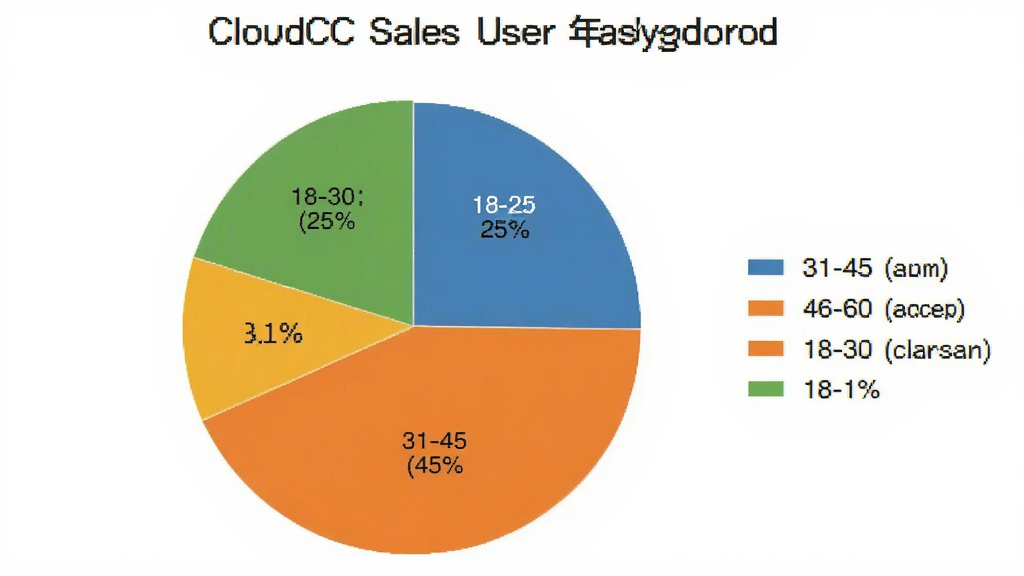 һ��չʾ CloudCC Sales �û�����ֲ��ı�״ͼ������ΪԲ�α�ͼ������Ϊ��ͼ���С�ͼ�����Ҳ࣬���Ϊ�������ݿ��ӻ���ϸ�ڰ�����ͬ��ɫ����������Ͱٷֱȱ�ǩ����ע18-30��ռ��25%��31-45��ռ��45%��46-60��ռ��30%�����ʸ��壬�ɾ��޶���Ԫ��