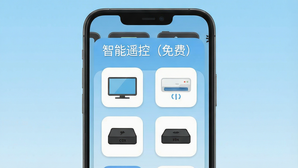 һ��չʾ����ң�أ���ѣ�App����ȫò���ֻ������ͼ������������һ����׿�ֻ�����Ļ��ʾң����������壬�������ӡ��յ��������������豸ͼ���������룬����Ϊǳ��ɫ���䣬�����С�����ң�أ���ѣ������ֱ�ʶ��������ִ���ƽ����ϸ��Բ�����������ʸɾ��޶���Ԫ��