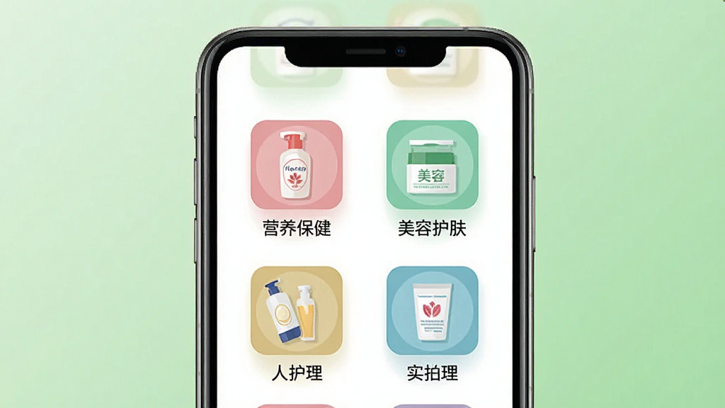 һ��չʾ����APP��Ʒ����ҳ����ֻ���ͼ���ͼƬ������������һ���ֻ�����Ļ����ʾ����״��Ʒ����ͼ�꣬����Ӫ�����������ݻ������Ҿӻ��������˻����ȣ�ͼ���·������ı�ǩ������Ϊǳ��ɫ���䣬����ƽ�������������ɾ���