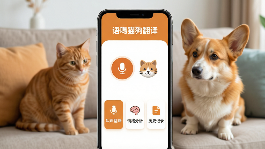 ��è������ Ӧ��������չʾ���ֻ���Ļ���У�������ů��ɫ�Ͱ�ɫΪ��ɫ����������ʾ����è�����롱���ֱ�ʶ���в�����Ŀ��¼����ť��è��ͷ��ͼ�꣬�·������š��������롱����������������ʷ��¼���������ܿ�Ƭ��������ģ���Ŀ���������һֻ��è��һֻ�»���ɳ���Ϻ���ؿ����ֻ��������ܰ�ִ������ʸɾ��������޶���Ԫ��