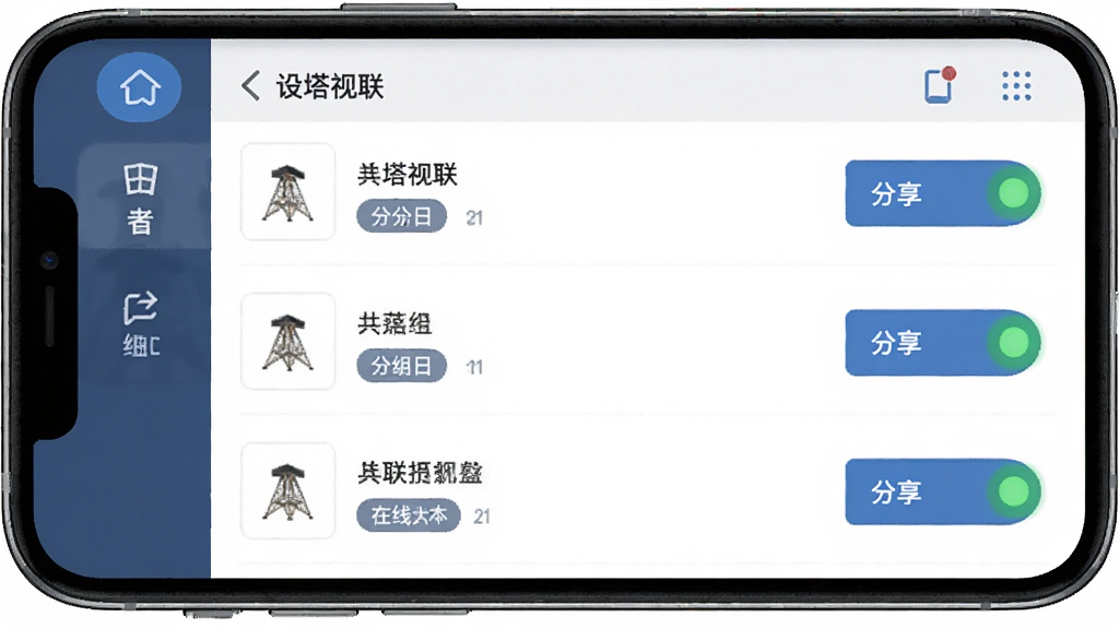 �������� �豸������������棬�ֻ���Ļ��ʾ�豸�б���ÿ���豸���Զ������ƺͷ����ǩ���Ҳ��з�����ť������״ָ̬ʾ�ƣ��������࣬����ƽ�������ʸɾ�
