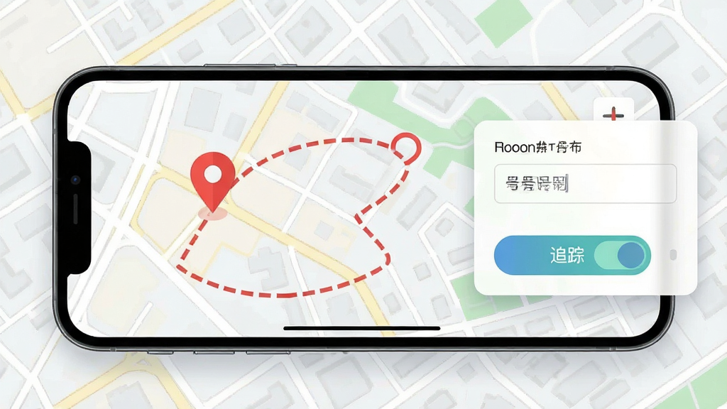 �ֻ������ʵʱ��λʵʱ׷�ٹ��ܽ��棬����չʾһ���ֻ�������ʾ��ͼ���棬��ͼ���к�ɫ��λ��Ǻ����߹켣·�ߣ��Ա����ֻ���������׷�ٿ��ذ�ť�������ǳ��нֵ���ͼ����Ű��ϵ�ͼռ��Ҫ���򣬿ؼ��������Ҳ࣬����ִ���ƽ����ϸ���Ϲ켣�����������������ʸɾ�������Ԫ��
