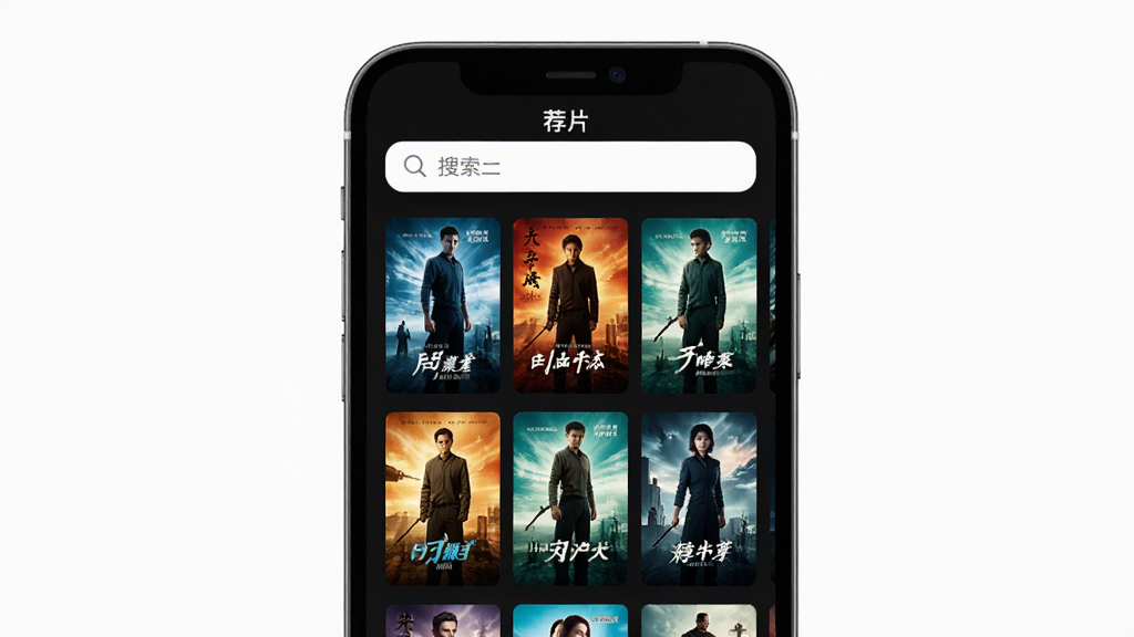 手机屏幕中央展示