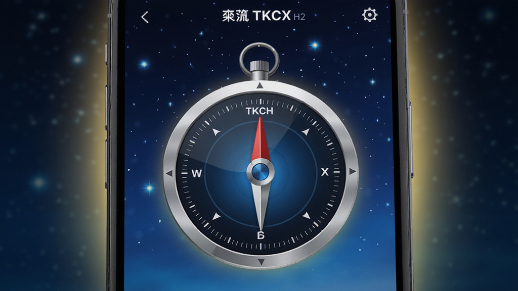 һ���ֻ���Ļ��д��չʾTKCX H2��ˮ����Ӧ�õ������棬���������Ǿ��µĵ������̣�ָ��ָ�����ϣ�����������ɫ�����ǿգ��ֻ���Χ�����ŵ����Ľ�ɫ���Σ�����ִ���࣬ϸ�ڸɾ��޶���Ԫ�أ����ʸ���