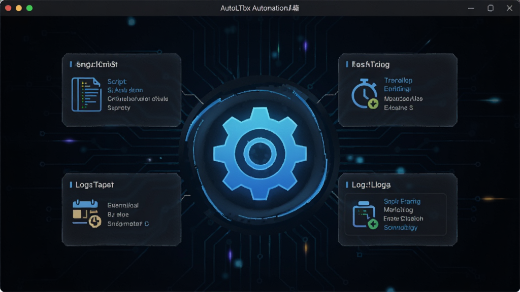 AutoLTbx�Զ��������������棬��ɫ�Ƽ��米����������һ���������ɫ����ͼ�꣬��Χ�����Žű������񡢶�ʱ����־�ĸ�������Ƭ������ɾ���࣬�޶���Ԫ�أ����廭��