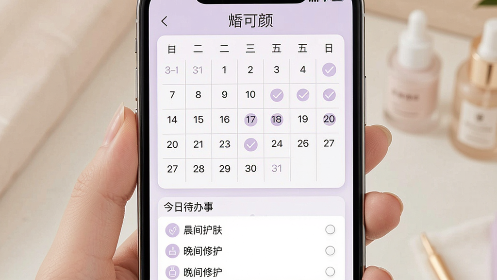 һ������App�����ճ̴�ҳ����ֻ�����ͼ����Ļ������һ��������������ͼ�������ϲ������ڱ��������ɵĶԹ�ͼ�꣬�·��н��մ��������б������������令�������������޻�������Ŀ��������ɫ��ͣ���ǳ��ɫ�Ͱ�ɫΪ���������ܰ���࣬�����С����ա����������ʸɾ�����㡣