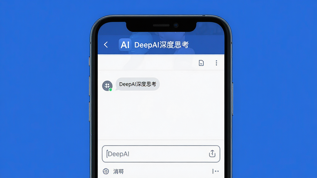 һ��չʾDeepAI���˼���޹����ˬ�����ͼƬ���������ֻ���Ļ��ʾDeepAI���˼����Ӧ�ý��棬����ɾ����࣬û�й�����͵�����ֻ�жԻ����������򣬶����С�DeepAI���˼������ʶ������Ϊ��ɫ�������񼫼���ˬ�����ʸɾ��޶���Ԫ��