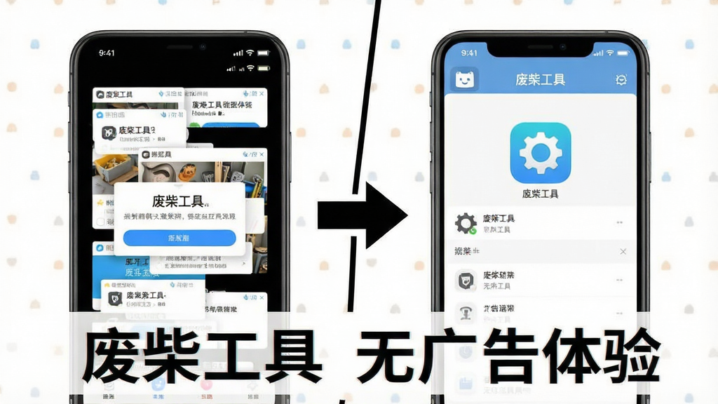 һ�ű��֡��ϲ񹤾ߡ�App����ɾ��޹��ĶԱ�ͼ�����������App������������浯�����Ҳ��ǡ��ϲ񹤾ߡ������ˬ�������棬�м��ü�ͷ��ָ��߸��������ֱ�۶Ա�ǿ�ң�����ɾ����࣬ͻ�����޹�桱�ĺ������㣬���ֱ�ע���ϲ񹤾� �޹�����顱��