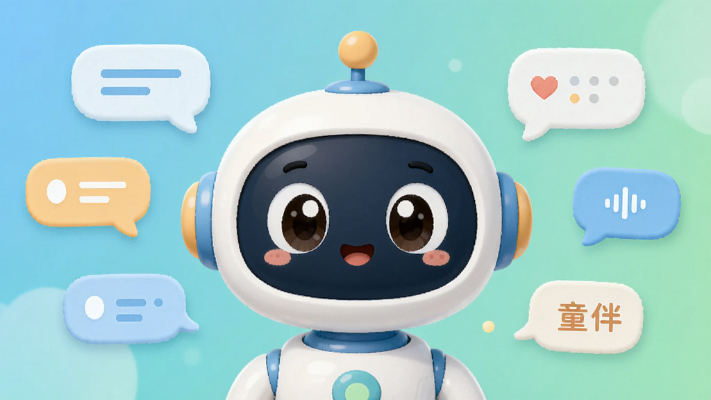 AIͯ�� ����������չʾ��������һ���ɰ��Ŀ�ͨ������ͷ����Χ�����ŶԻ�����������ݣ���������͵�����ɫ���䣬���ּ�࣬���ͨ��ܰ��ϸ��Բ�󣬻��ʸɾ����޶���Ԫ��
