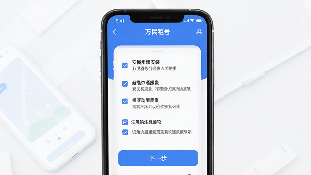 AI��ͼ������չʾ�ֻ���Ļ�ϡ�������š�APP����������ҳ�棬��Ļ���г���װ�����ע������й�ѡ�����һ����ť��������ɫ���ִ���ƽ���ϸ�����������ʸɾ��޶���Ԫ��