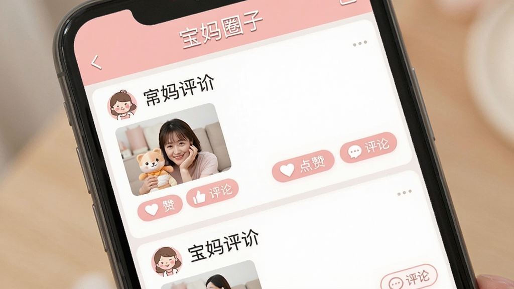 ��ѡ���豦�������������棬�ֻ���Ļ���棬������ʾ������Ȧ�ӡ����⣬�·����û���������ƷͼƬ�����������б���ÿ�������·��е��޺����۰�ť�����沼�������������ܰ���У���ǳ��ɫ�Ͱ�ɫΪ�������ʸɾ�����