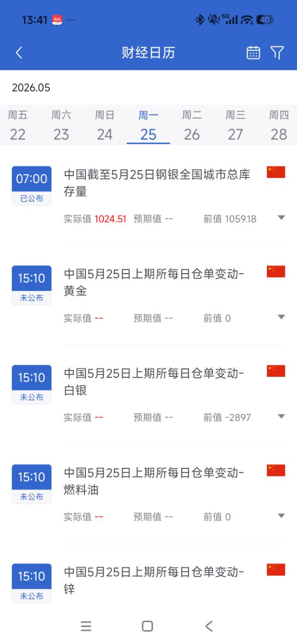 盛达期货 安卓版 主界面