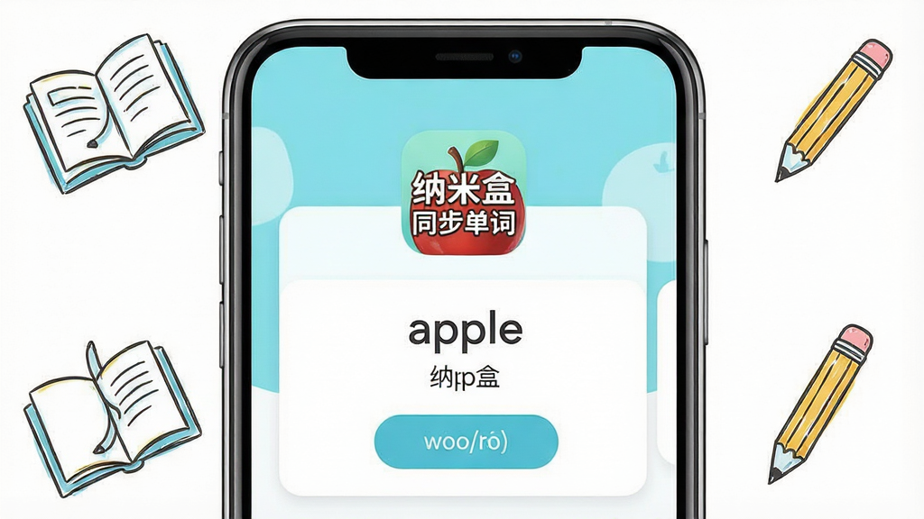 һ��չʾ�����׺�ͬ�����ʡ�app���Ľ����ͼƬ��������һ�������ֻ���Ļ����Ļ������ʾ�š����׺�ͬ�����ʡ���appͼ��͵���ѧϰ���棬��������Ӣ�ĵ��ʡ�apple���Ͷ�Ӧ�����������Լ����갴ť�����ּ�����죬�Ű���ÿ�Ƭʽ��ƣ���������»��õĽ�������ϸ�����ֻ���Χ�е������鱾��Ǧ�ʵļ�ʻ�Ԫ�ص�׺�����������ɾ����޶���Ԫ�ء�