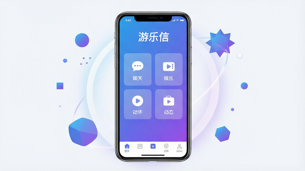 һ��չʾ������App����ȫò��ͼƬ������������һ�������ֻ����ֻ���Ļ����ʾ�����ŵ���ҳ���棬����������ɫ����Ϊ��ɫ���������С������š������ֵ�Logo���м��ǹ��ܿ�Ƭʽ���֣��������졢���֡���̬��ģ��ͼ�꣬�ײ��е��������ֻ���Χ�����ż��ļ���װ��Ԫ�غ���͹��Σ��������ִ���ƽ�������������ɾ����޶�������Ԫ��