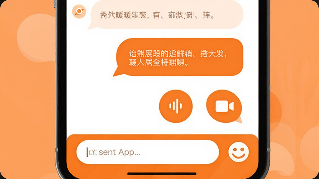 ����ů��App�����������д��չʾ������Ի����ݡ�������ť����Ƶͨ��ͼ�꣬�����࣬��ɫ�Գ�ɫ�Ͱ�ɫΪ�����ײ��������ͱ��鰴ť�������ɾ�������ִ���ƽ�������������޶���Ԫ��