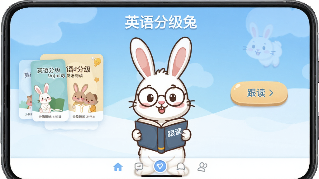һ��չʾӢ��ּ���APP��������ֻ���ͼ������������Ӣ��ּ��õĿ�ͨ���Ӽ�������Ӵ����۾������鱾����������͵���ɫ�Ͱ�ɫ���䣬���涥����ʾ��Ӣ��ּ��á����֣��м��Ƿּ��Ķ���Ƭ�͸�����ť���ײ��е����������������¿ɰ������ʸɾ����޶���Ԫ��