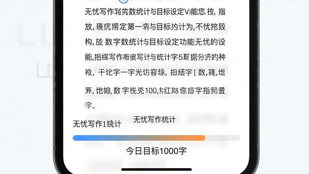 һ��չʾ������д��������ͳ����Ŀ���趨���ܵ�ͼƬ���������ֻ���Ļ�ײ���ʾ����ͳ����������Ϊ�Ϸ����ĵ����ݣ��·���һ��ϸ���Ľ������͡�����Ŀ��1000�֡������֣��Ű���գ����Ϊ���¼�Լ��ϸ���Ͻ������н���ɫ�ʣ������������ɾ��޶���Ԫ�ء�