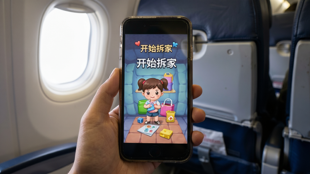 һ�š���ʼ��ҡ���Ϸ���ֻ��ϵ��������泡��ͼƬ���������ֻ���Ļ��ʾ��Ϸ���棬�ֻ���Χ�зɻ����κʹ����ı��������Ϊдʵ��������ͣ������������޶���Ԫ��