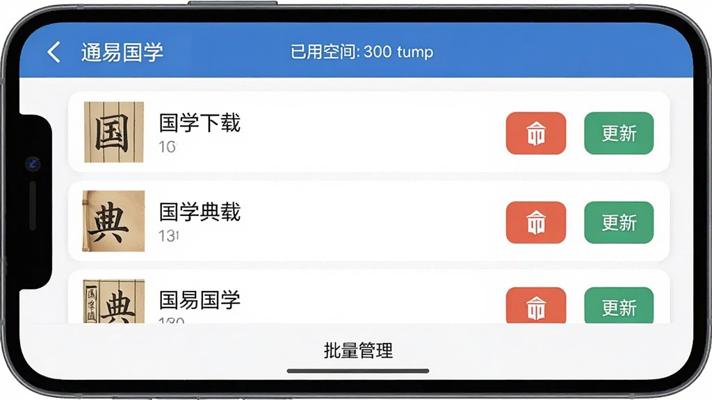 �ֻ���Ļչʾ��ͨ�׹�ѧ��App���������ع���ҳ�棬�б�����ʾ��������صĹ�ѧ�伮��Ŀ��ÿ���Ҳ���ɾ���͸��°�ť�������С����ÿռ䡱��ʾ�����ײ��С�����������ѡ����沼������������ִ���ƽ�����ʸɾ��޶���Ԫ��