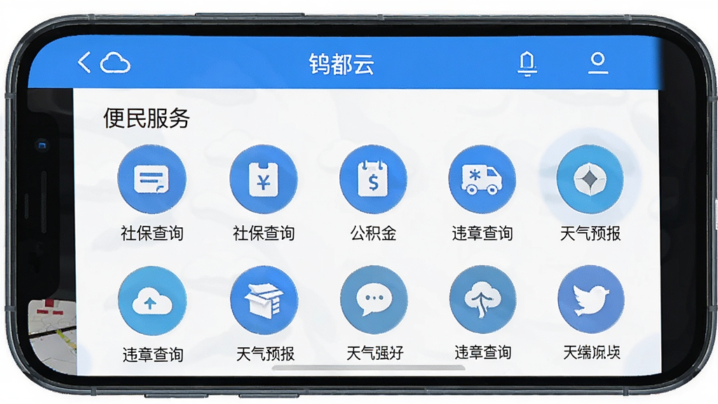 һ�š��ٶ��ơ�App����չʾͼ���������ֻ���ĻΪ���壬չʾ��������񡱰����棬��Ļ���������籣��ѯ��������Υ�²�ѯ������Ԥ����Բ��ͼ�꣬��ɫ����ɫ�Ͱ�ɫΪ������������죬�����������޶���Ԫ�ء�