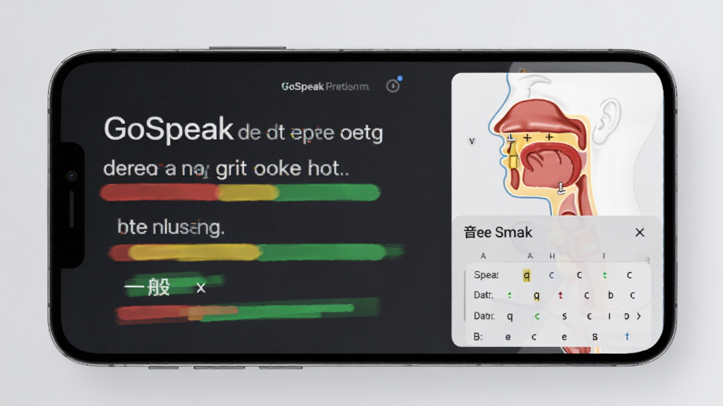 GoSpeak ���ܷ���������棬�ֻ���Ļ��ʾһ��Ӣ�ľ��ӣ�������ÿ�������·��в�ɫ���������ɫ�����������Ľ�����ɫ����һ�㡢��ɫ�������㣬��Ļ�Ҳ��з�������ʾ��ͼ�����ز����壬����Ϊǳ��ɫ�����Ƽ��е���ˬ��ϸ�����������ʸɾ��޶���Ԫ��