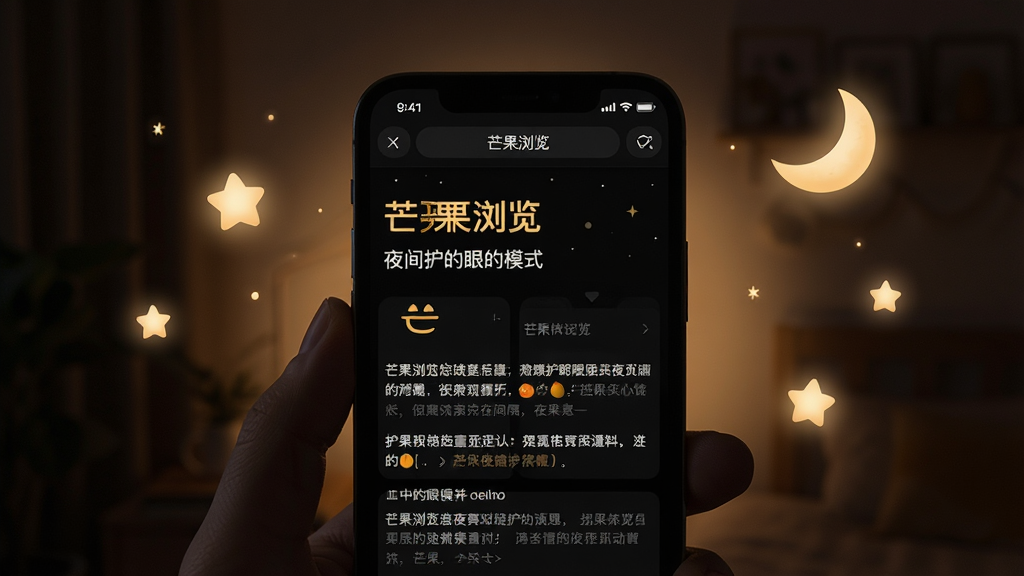 һ��չʾ��â�������ҹ�令��ģʽ��ͼƬ��������һ���ֻ��ںڰ���������ʾ��ɫģʽ��������棬��Ļ������͡�����Ϊ�ֻ����С��������ܰ���ʷ硣ϸ���ϣ��ֻ���Χ�����Ǻ�������΢�����Σ���Ļ�������������ۡ���������������ɾ����޶���Ԫ�ء�