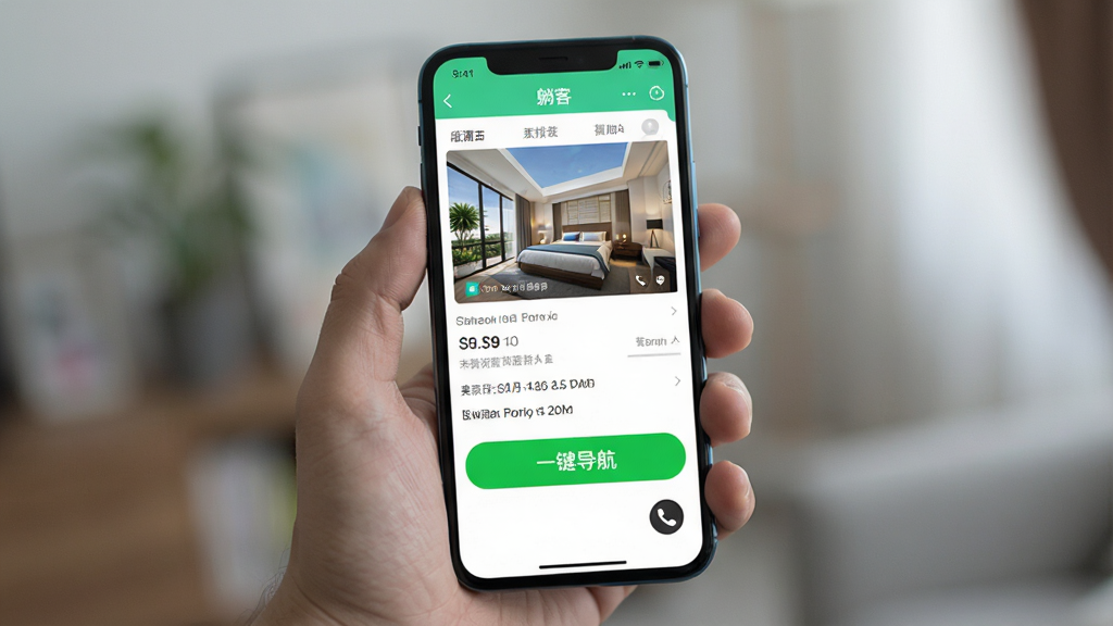 һ���ֻ���Ļ��дͼ��������һֻ�������ֻ�����Ļ��ʾ���ɿ͡�APP�ķ�Դ����ҳ��ҳ���·���һ����Ŀ����ɫ��һ����������ť��һ���绰ͼ�꣬�����黯������ͻ���ֻ���Ļ���ݣ����дʵ������ϸ�塣