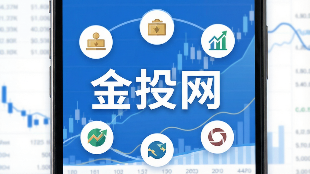 �ֻ���Ļչʾ��Ͷ��APP�����棬�����Ǽ��Ĳƾ�����ͼ������Ļ����ͻ����ʾ����Ͷ���������֣���Χ���ƻƽ𡢹�Ʊ������ͼ�꣬�������ִ���ƽ��������ɫΪ��������ɾ����࣬���廭�ʣ��޶���Ԫ��