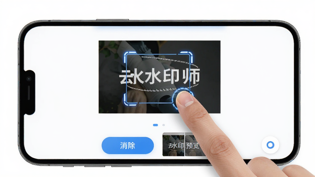 ȥˮӡ��ʦ����ȥˮӡ���ܲ������棬�ֻ���Ļ��ʾһ�Ŵ���ˮӡ��ͼƬ���û���ָ���ڿ�ѡˮӡ���򣬽����·���������ť��Ԥ��Ч���Ա�ͼ�������Ƽ��У�������ɫ��ϸ�����������ʸɾ����޶���Ԫ��