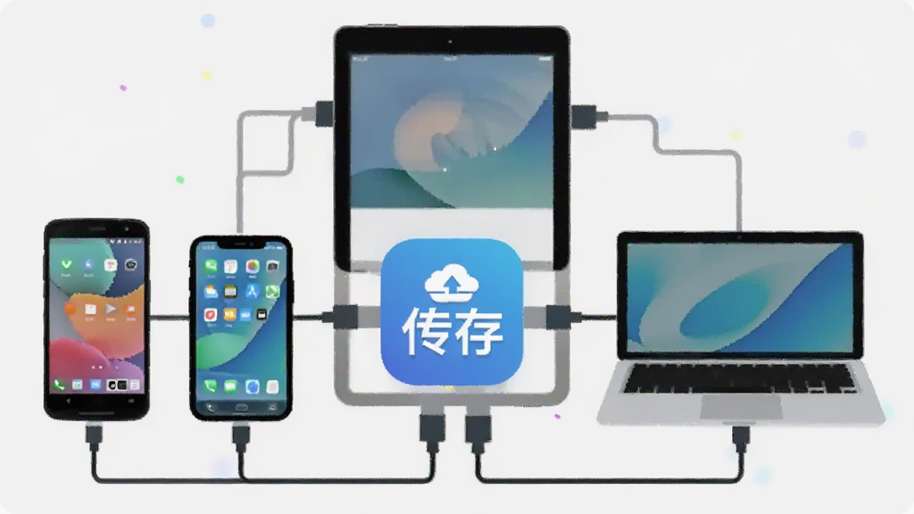 һ�š����桱��ƽ̨����ĳ����廭��������һ̨��׿�ֻ���һ̨iPhone��һ̨ƽ���һ̨�ʼǱ�����Χ��һȦ�������ǡ����桱��Logo���豸֮�������������ӣ����Ϊ�ִ���ƽ��������Ϊǳ��ɫ�����ʸɾ����޶���Ԫ��