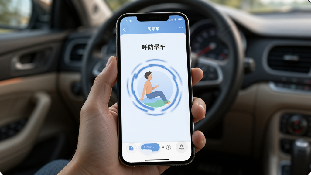 һ��չʾ�û��ڳ���ʹ�á����γ���Ӧ�õ�ͼƬ��������һֻ�������ֻ����ֻ���Ļ��ʾ��������������һ����ɫԲȦ���ڻ����Ŵ󣬱�����ģ���ĳ��ڻ�����������ͣ������Χ�������ɣ������������޶���Ԫ��