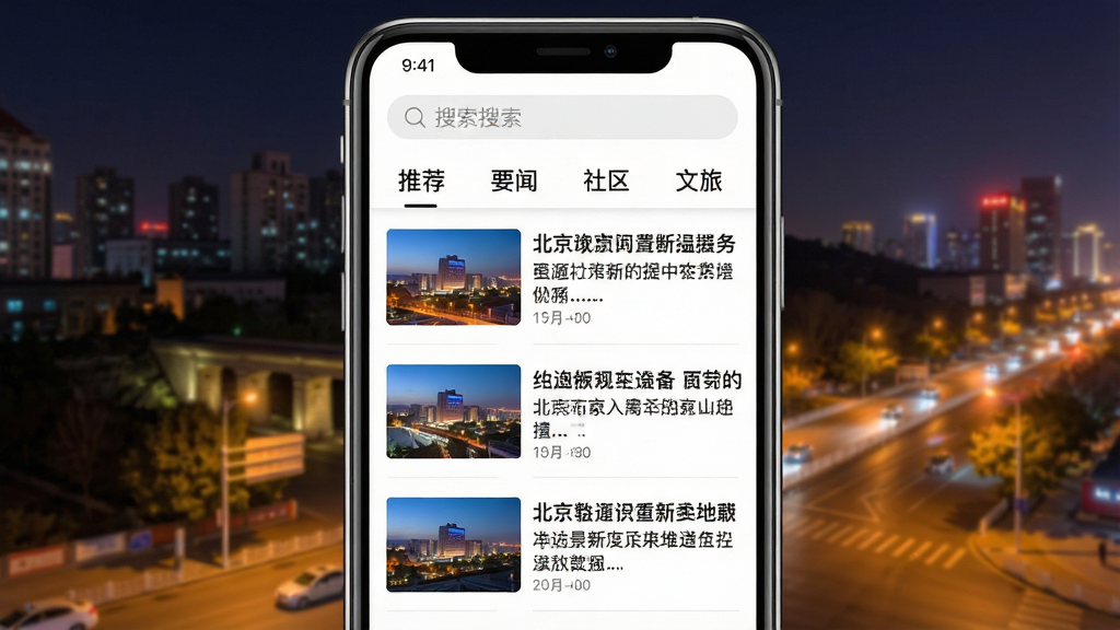 һ��չʾ����ʯ��ɽApp������Ѷҳ���ͼƬ���������ֻ���Ļ��ʾʯ��ɽ���������б���ÿ��������������ͼ�ͱ��⣬��������������Ƶ�������ǩ���Ƽ���Ҫ�š����������ã�������ʯ��ɽҹ���ĳ��еƹ⣬�����������������������ɶ������ʸɾ��޶���Ԫ��