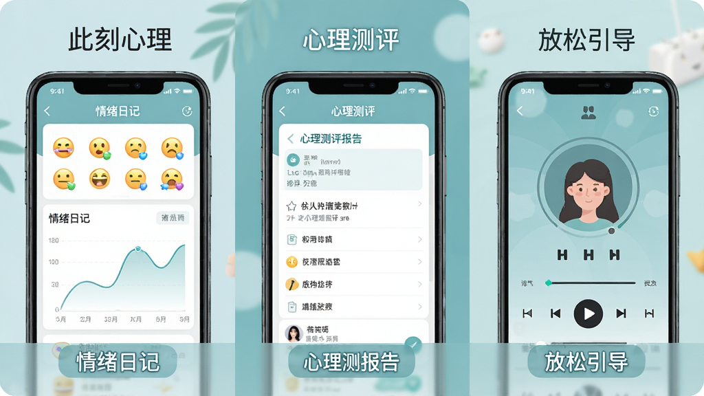 һ��չʾ���˿�������App������ɫ��ͼƬ�������Ϊ�����������չʾ�����ռǽ��棬�б�����ź�����ͼ���м�չʾ������������ҳ�棬�Ҳ�չʾ������������Ƶ���Ž��棬������ͳһΪ��͵�����ɫ�����������������ֱ�ǩ��ȷ�����ʸɾ����޶���Ԫ��
